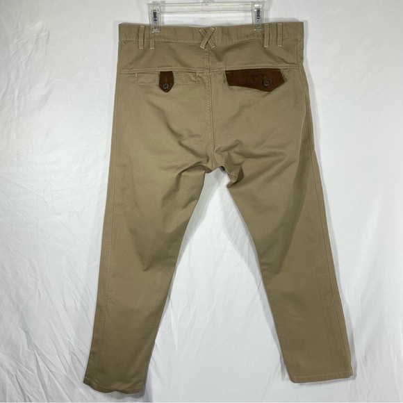 Winston Men’s Khaki Pants w/ Microsuede Offset Back Pockets 38/31 - Picture 3 of 10